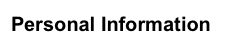 Personal Information
